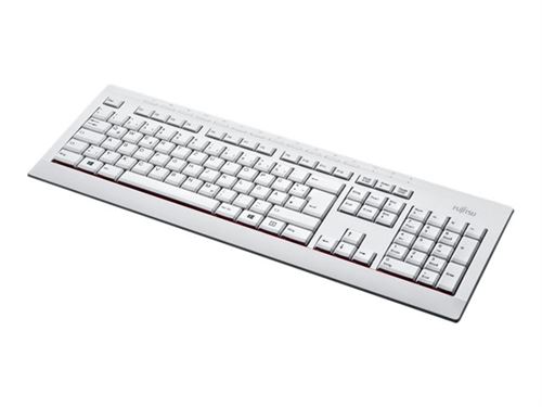 Fujitsu KB521 DE USB QWERTZ Allemand Gris - claviers (USB, Bureau, QWERTZ, Allemand, PC/server, Standard)