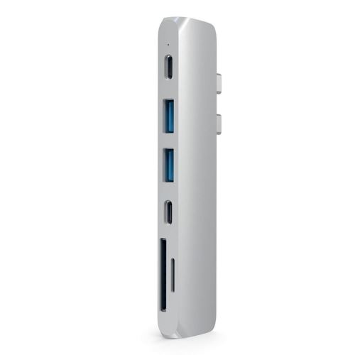 HUB Aluminium adaptateur Macbook 7-en-1 Type-C vers 1x USB-C PD port, 1x USB-C, 2x USB 3.0, 1x 4k HDMI et x1 SD/Micro