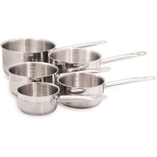 Baumalu Serie 5 Casseroles Inox Gastronomie 12 A 20 Cm - Tous Feux Dont Induction
