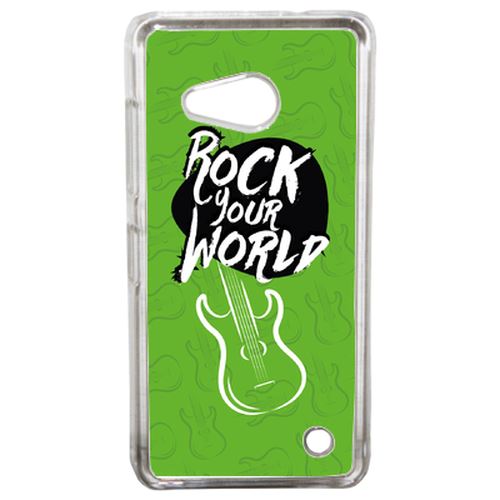 Coque Rock Your World Fond Vert Compatible Lumia 550 Transparent