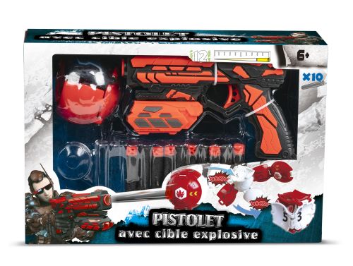 Pistolet avec cible explosive