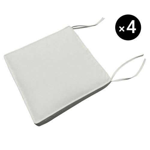 Lot de 4 coussins pour chaise - beige 40 × 40cm