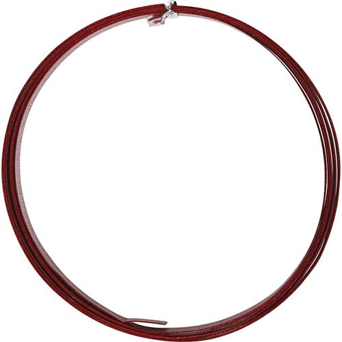 Creotime fil aluminium 2 m plat 1,5 cm rouge