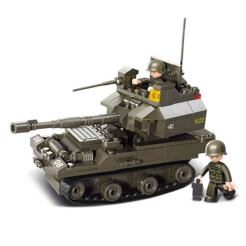 Jeu de construction brique emboitable compatible lego sluban tank char de combat militaire m38 b0282 soldats articulés