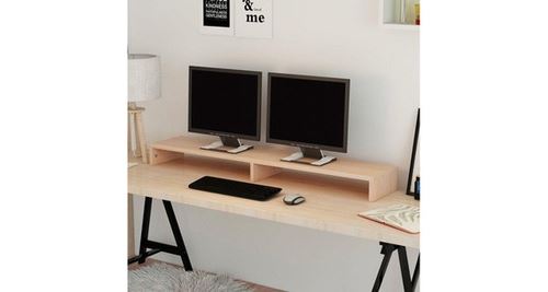 vidaXL TV-/monitorstandaard spaanplaat 118x23,5x9 cm beige