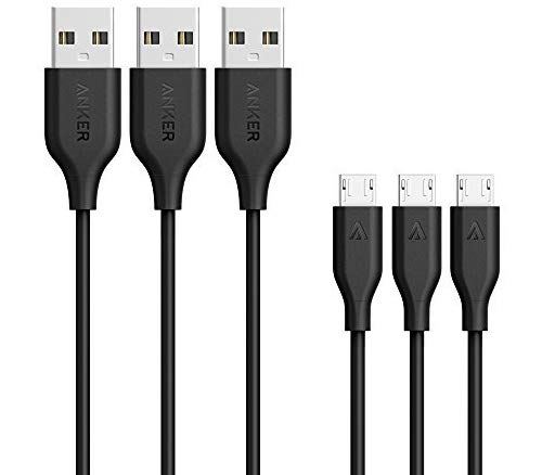Lot de 3 PowerLine Câbles Micro USB Super Résistants en Fibres d'Aramide