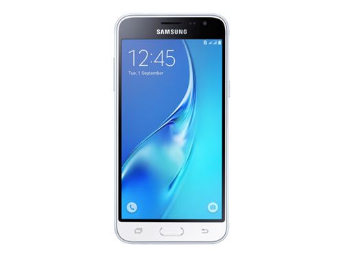 Samsung Galaxy J3 (2016) - 4G smartphone - RAM 1.5 Go / Mémoire interne 8 Go - microSD slot - écran OEL - 5 - 1280 x 720 pixels - rear camera 8 MP - front camera 5 MP - blanc