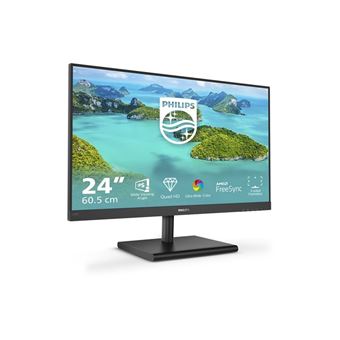 Philips E-line 245E1S - Écran LED - 24" (23.8" visualisable) - 2560 x 1440 QHD @ 75 Hz - IPS - 250 cd/m² - 1000:1 - 4 ms - HDMI, VGA, DisplayPort - noir texturé