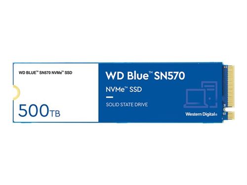 WD Blue SN570 NVMe SSD WDS500G3B0C - SSD - 500 GB - intern - M.2 2280 - PCIe 3.0 x4 (NVMe)