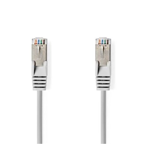 Nedis - Verbindingskabel - RJ-45 (M) naar RJ-45 (M) - 1 m - SF/UTP - CAT 6a - rond - grijs
