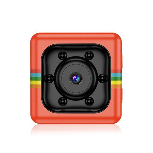 Non Communiqué Rouge Mini Caméra Hd Sport Sans Fil Détection Mouvement Infra Carte Tf + Sd 32Go Yonis
