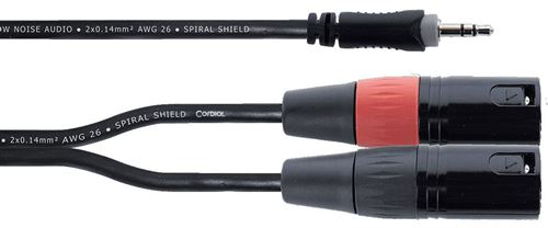 Cordial EY1.5WMM - Câble minijack stéréo - 2x XLR mâles