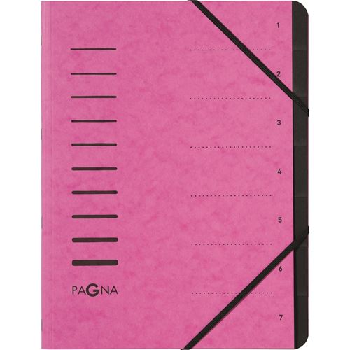 PAGNA Trieur 'Sorting File', 7 ml compartiments, rose foncé