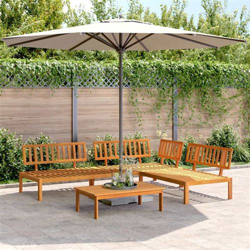 Vidaxl - Set Divano Pallet Da Giardino 4 Pz In Legno Massello Di Acacia