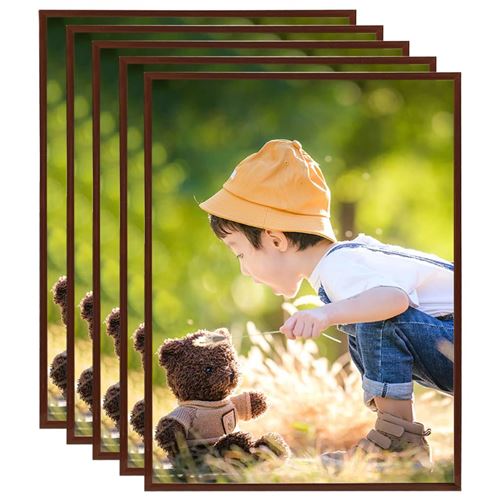 vidaXL Collage de cadres photo 5 pcs de mur table Bronze 20x25 cm MDF