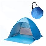 Tente De Plage /Abri de Plage Qumox Instantanée Anti UV Pop-up Portable Automatique Blue pour 1 à 3 Personnes 165x150x110cm