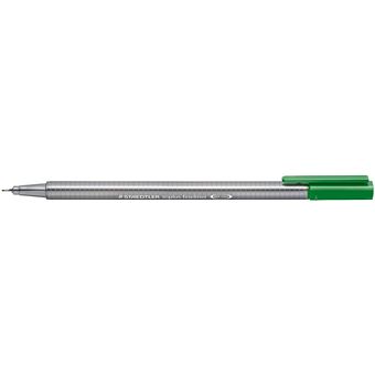 LOT de 10 Staedtler Triplus Fineliner 334 Stylo Fineliner - Ligne 0,3 mm - Encre à base d'eau - Couleur vert sapin - 1