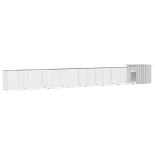 Meilleurs prix pour vidaXL Cage pour poules Gris 800x91x100 cm Acier galvanisé