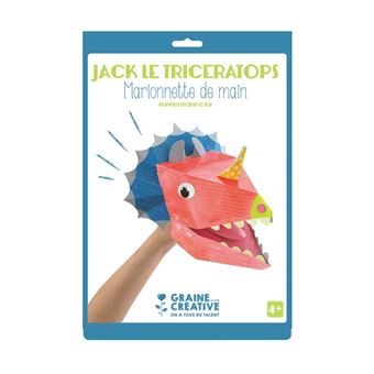 Kit Graine créative marionnette de main triceratops