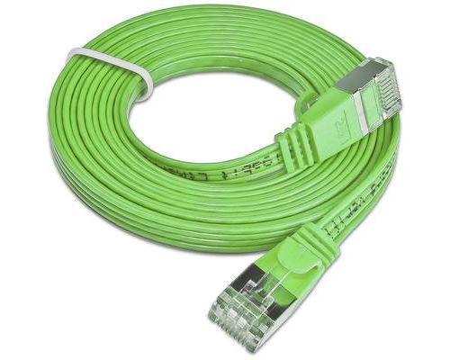 Wirewin Slim - Cordon de raccordement - RJ-45 (M) pour RJ-45 (M) - 5 m - STP - CAT 6 - démarré, plat - vert