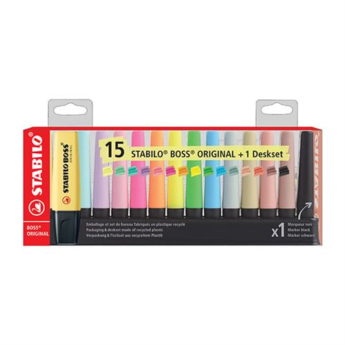 Non Communiqué Multicolore Set De Bureau 15 Surligneurs Stabilo Boss Original