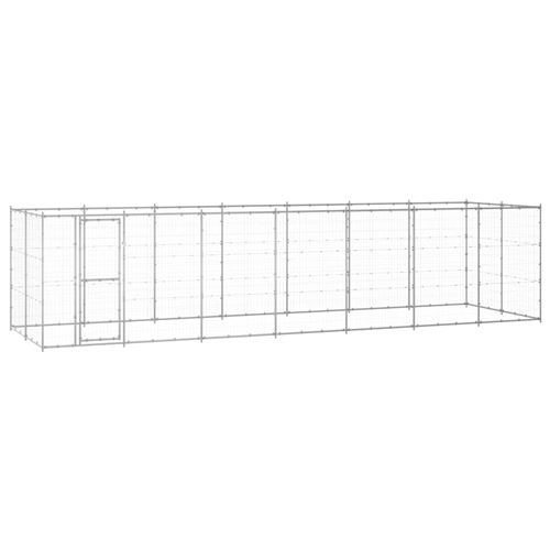 Comparer les prix de vidaXL Chenil extérieur Acier galvanisé 16,94 m²