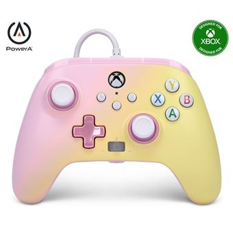 Manette filaire améliorée PowerA pour Xbox Series X|S Limonade rose