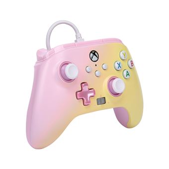 Manette filaire améliorée PowerA pour Xbox Series X|S Limonade rose