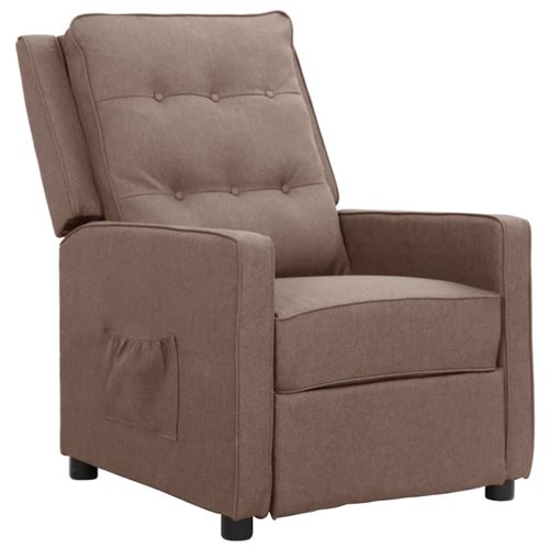 vidaXL Fauteuil releveur inclinable Taupe Tissu