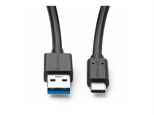 MicroConnect - Câble USB - USB-C (M) pour USB type A (M) - USB 3.2 Gen 2 - 3 A - 50 cm - USB Power Delivery (60W) - noir