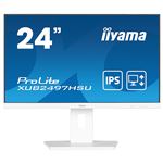 iiyama ProLite XUB2497HSU-W2 - Écran LED - 24" (23.8" visualisable) - 1920 x 1080 Full HD (1080p) @ 100 Hz - IPS - 250 cd/m² - 1300:1 - 1 ms - HDMI, DisplayPort - haut-parleurs - blanc mat