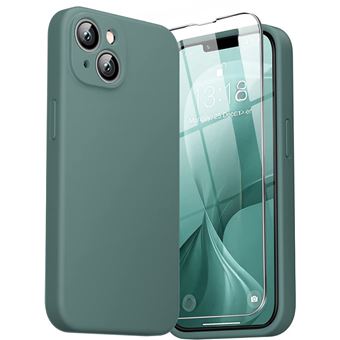 Coque Silicone Little Boutik Pour IPhone 13 - Gris, Protection Renforcée Objectif (neuf)