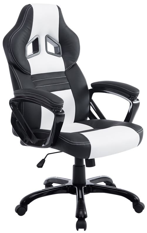 CLP Fauteuil de bureau / Gaming Pedro  Noir / Blanc