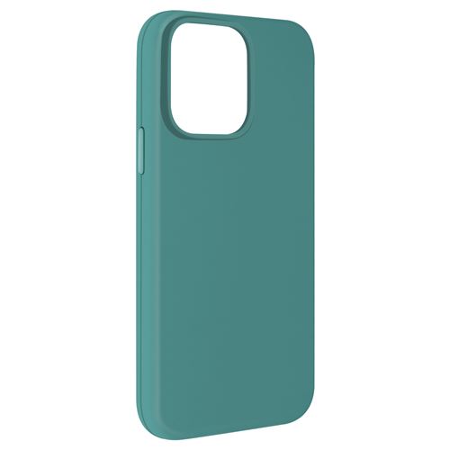 Coque MagSafe iPhone 13 Pro Max Silicone Soft Touch Vert Foncé - Français