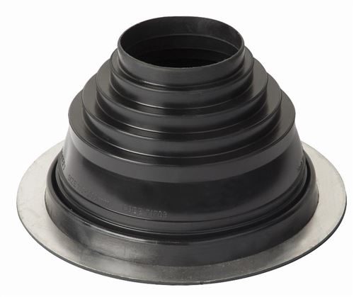 Sortie d etancheite flexub avec kit de pose pour conduit 110 a 200mm embase rond
