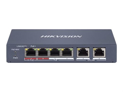 Hikvision - DS-3E1106HP-EI - Switch intelligent PoE - 6 ports - Image 2
