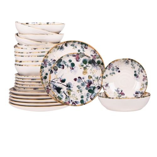 Table Passion - Service d'assiettes Garden - Faïence - 24 pièces - Image 2