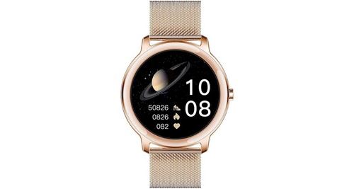 Montre connectée chronus r18 ip68 étanche femme-or