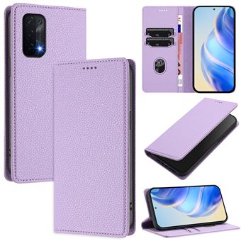 Custodia Portafoglio LEMAXELERS In Pelle PU Con Supporto Magnetico Per Oppo A54 5G E A74 5G - Colore Retro HX Retro Rose - 3