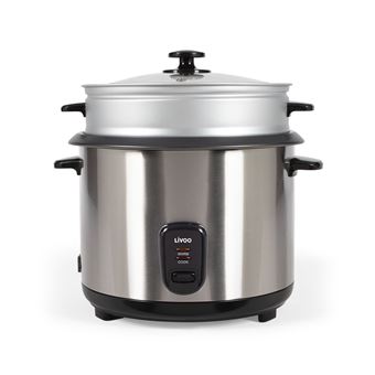 Cuiseur à riz et vapeur acier inoxydable Livoo DOC293 - 1