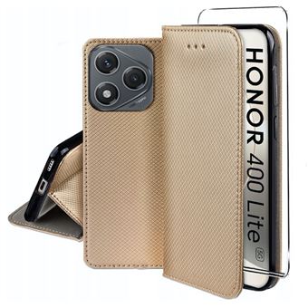 Housse pour Honor 400 Lite 5G - etui coque pochette portefeuille + film ecran - OR MAGNET - htdmobiles - 1