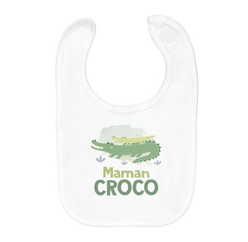 Fabulous Bavoir Coton Bio Maman Croco Crocodile