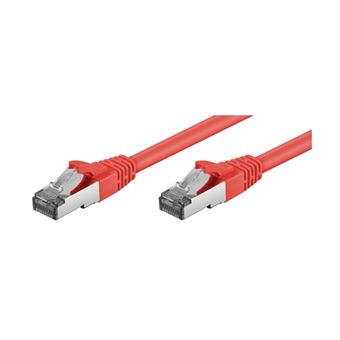 Câble RJ45 Rouge réseau Ethernet CAT 6A S/FTP - 1m - 1