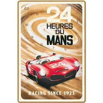 Plaque publicitaire en tôle Les 24 heures du Mans