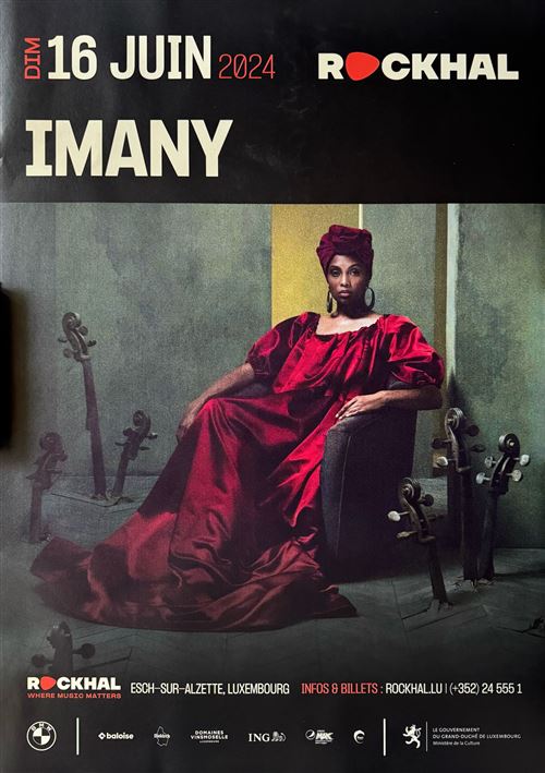 Affiche - Imany - Concert Luxembourg 2024 - 60x86cm