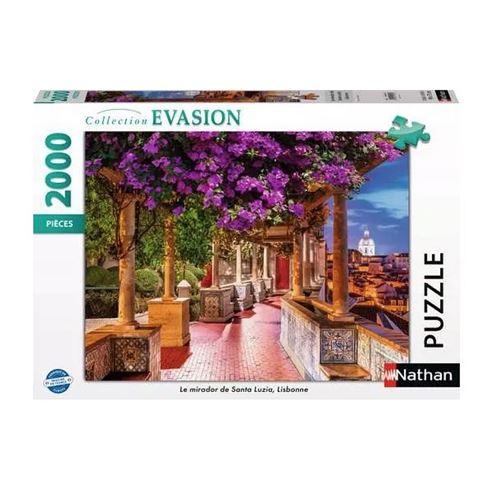 Nathan Puzzle 2000 P Le Mirador De Santa Luzia, Lisbonne