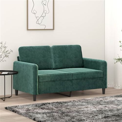 Non Communiqué Vert Vidaxl Canapé À 2 Places Foncé 120 Cm Velours