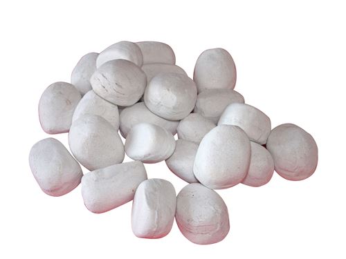 Pierres décoratives en fibre céramique pour cheminées à l'éthanol. 24 pièces PURLINE WINCBTOUT-05 Blanc