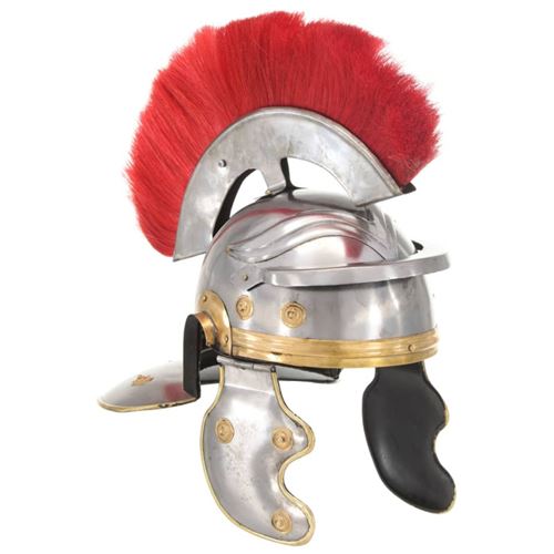 Non Communiqué Argenté Et Laiton Casque De Soldat Romain Antique Pour Gn Argenté Acier