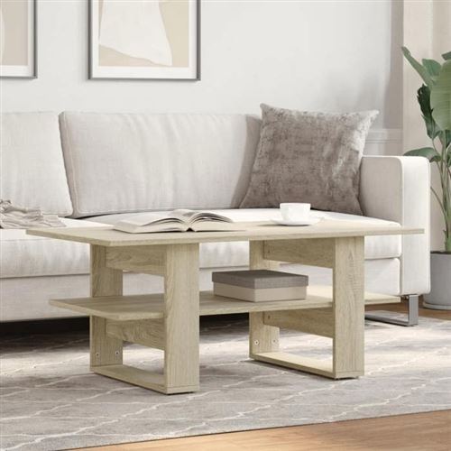 VIDAXL - Table basse - 102x55x42 cm - Chêne Sonoma - Image 2